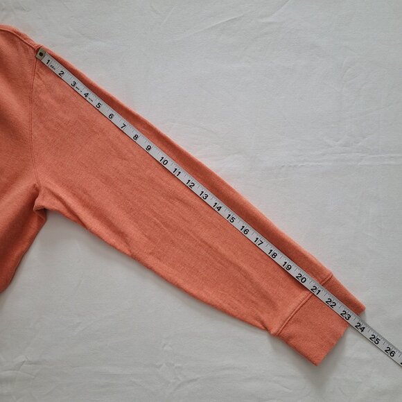 Polo Ralph Lauren Quarter-Zip Pullover Orange Blue Pony Sweatshirt Size Medium - Picture 9 of 11